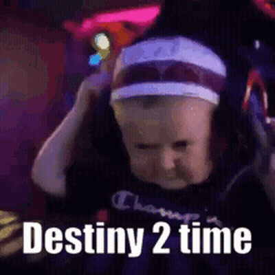 Baby With Headband In Chair Destiny 2 Time GIF