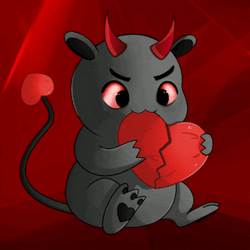 Baby With Horn Holding Heart Break GIF