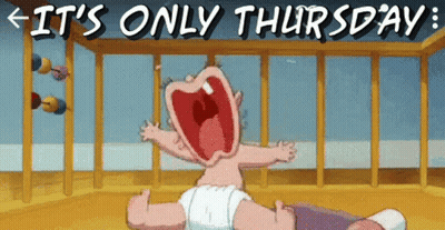 Baby With Mouth Open Saying It's Only Thursday GIF