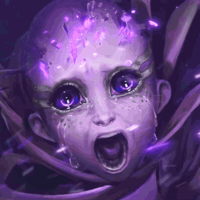 Baby With Purple Eyes And Glowing Head GIF