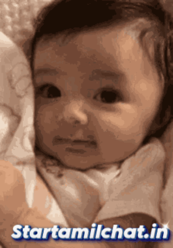 Baby With Starttamilchat.in Written On Bottom GIF