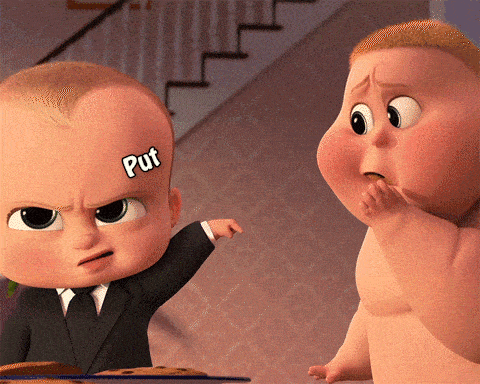 Baby With Word Put On Face GIF