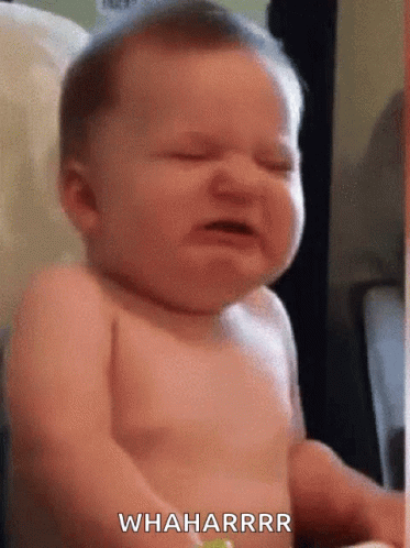 Baby Without Shirt Crying With Whaharrr GIF