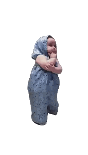 Baby Wrapped In Blue Blanket Gruppa Sticker
