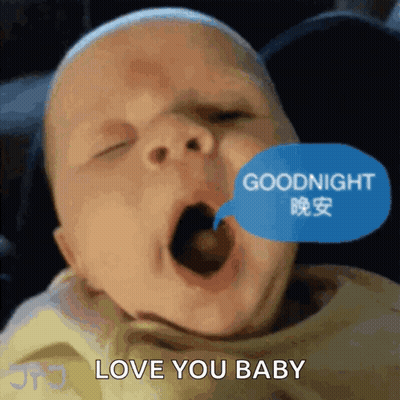 Baby Yawning Goodnight Love You Baby GIF