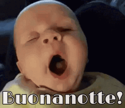 Baby Yawning Sleep Well Buona Notte GIF