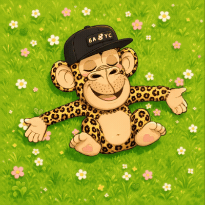 Baby YC Monkey Laying In Grass With Flowers GIF