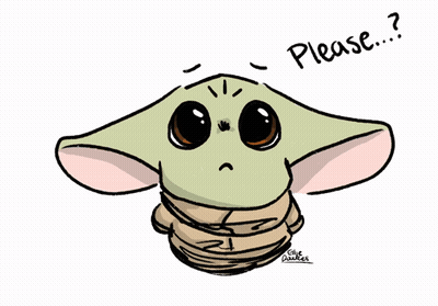 Baby Yoda Asking Please GIF
