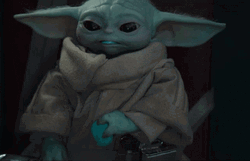 Baby Yoda Blue Throw Up Puke Vomit GIF