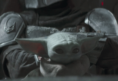 Baby Yoda Close Up GIF