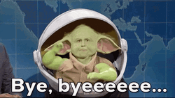 Baby Yoda Cosplayer Bye Bye Meme GIF