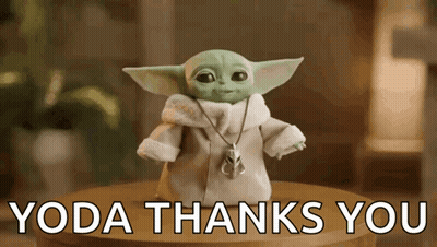 Baby Yoda Doll Thanks You GIF