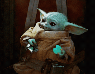 Baby Yoda Eating Popcorn GIF