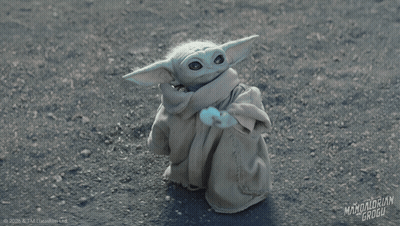 Baby Yoda Eating GIF
