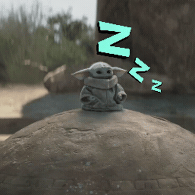 Baby Yoda Figurine Sleeping GIF