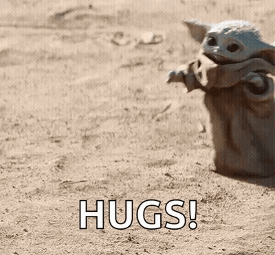 Baby Yoda Giving Hug GIF