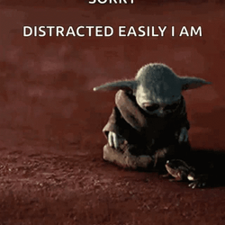 Baby Yoda Got Distracted Easily GIF