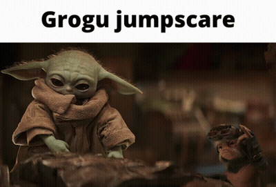 Baby Yoda Grogu Jumpscare GIF