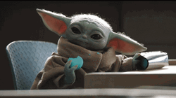 Baby Yoda Grogu Mandalorian Eating GIF