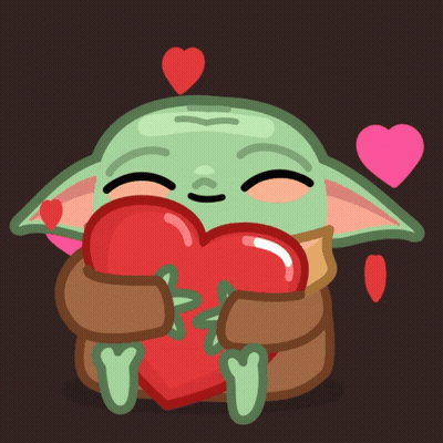 Baby Yoda Holding Red Heart GIF
