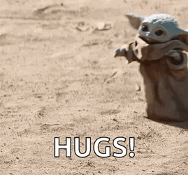 Baby Yoda Hug Me GIF