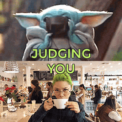 Baby Yoda Judging Split Screen