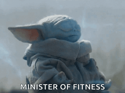Baby Yoda Lotus Position Minister Of Fitness GIF
