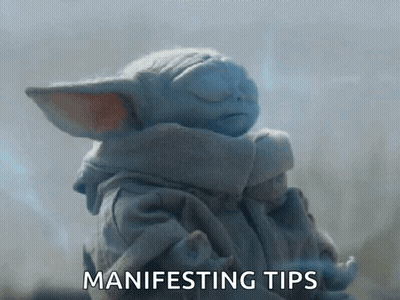 Baby Yoda Manifesting Tips GIF