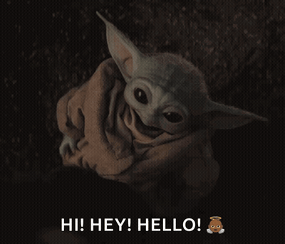 Baby Yoda Saying Hi Hey Hello GIF