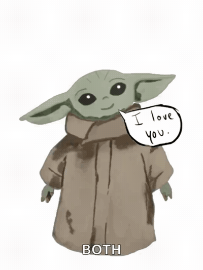 Baby Yoda Saying I Love You