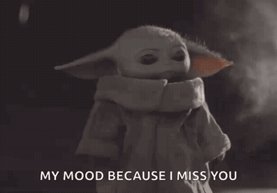 Baby Yoda Saying Miss You GIF