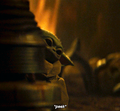 Baby Yoda Says Peek in Darkness