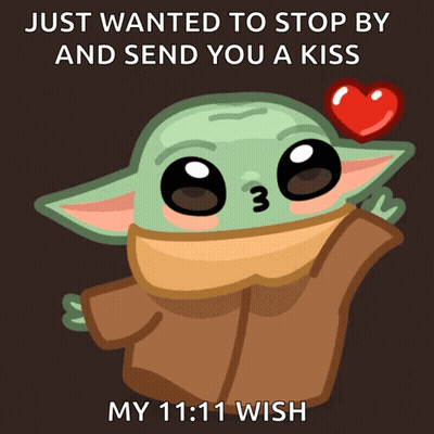 Baby Yoda Sending Kiss GIF