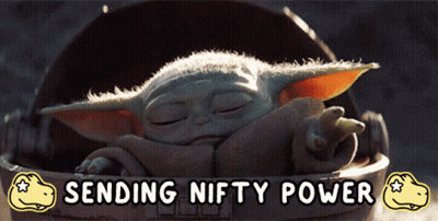 Baby Yoda Sending Nifty Power GIF