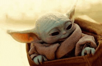 Baby Yoda Sitting In Bag GIF