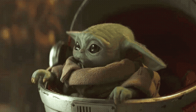Baby Yoda Sitting In Bucket GIF