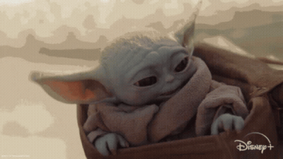 Baby Yoda Sitting In Disney Plus Ad GIF