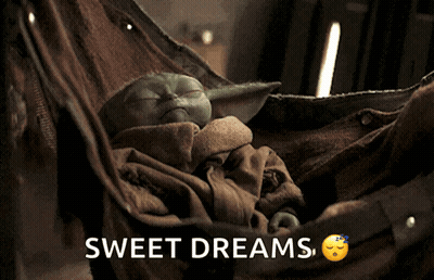 Baby Yoda Sleeping In Hammock GIF