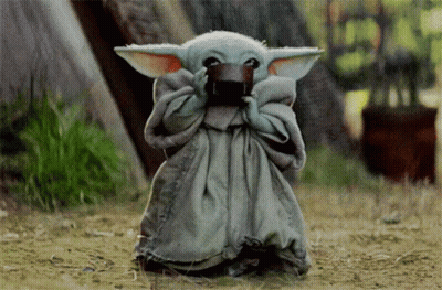 Baby Yoda Standing In Dirt GIF