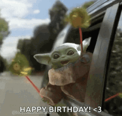 Baby Yoda Star Wars Happy Birthday Pinwheels GIF