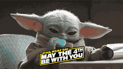 Baby Yoda Star Wars May 4th Sticker