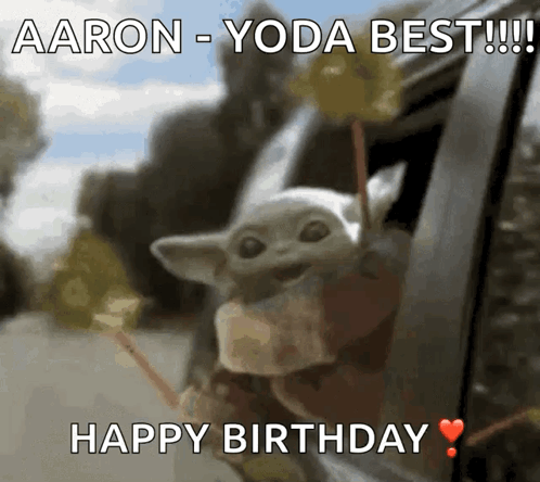 Baby Yoda Sticking Head Out Car Window GIF