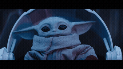 Baby Yoda Wearing Helmet GIF
