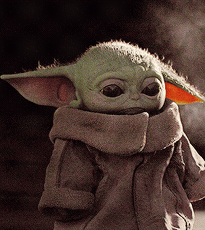 Baby Yoda Wearing Scarf GIF