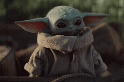 Baby Yoda With Rope GIF