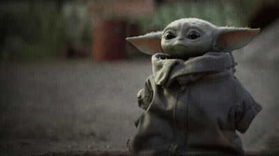 Baby Yoda With Scarf GIF