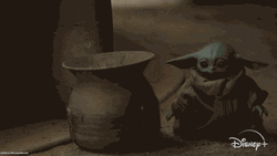 Baby Yoda With Shaking Vase