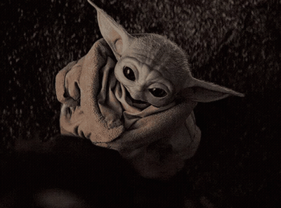 Baby Yoda Wrapped In Brown Blanket GIF