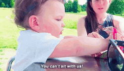 Baby You Cant Sit With Us GIF