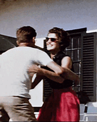 Back And To The Left JFK Hugging Jackie GIF
